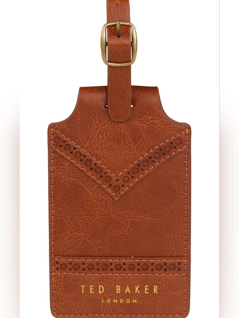 Ted Baker Brown Leather Luggage Tag